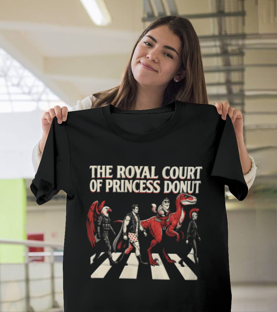 The Royal Court Of Princess Donut Abbey Road Dinosaur Parade T-Shirt