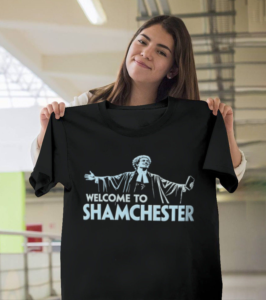 Welcome To Shamchester Satirical Statue Imagery Collection T-Shirt