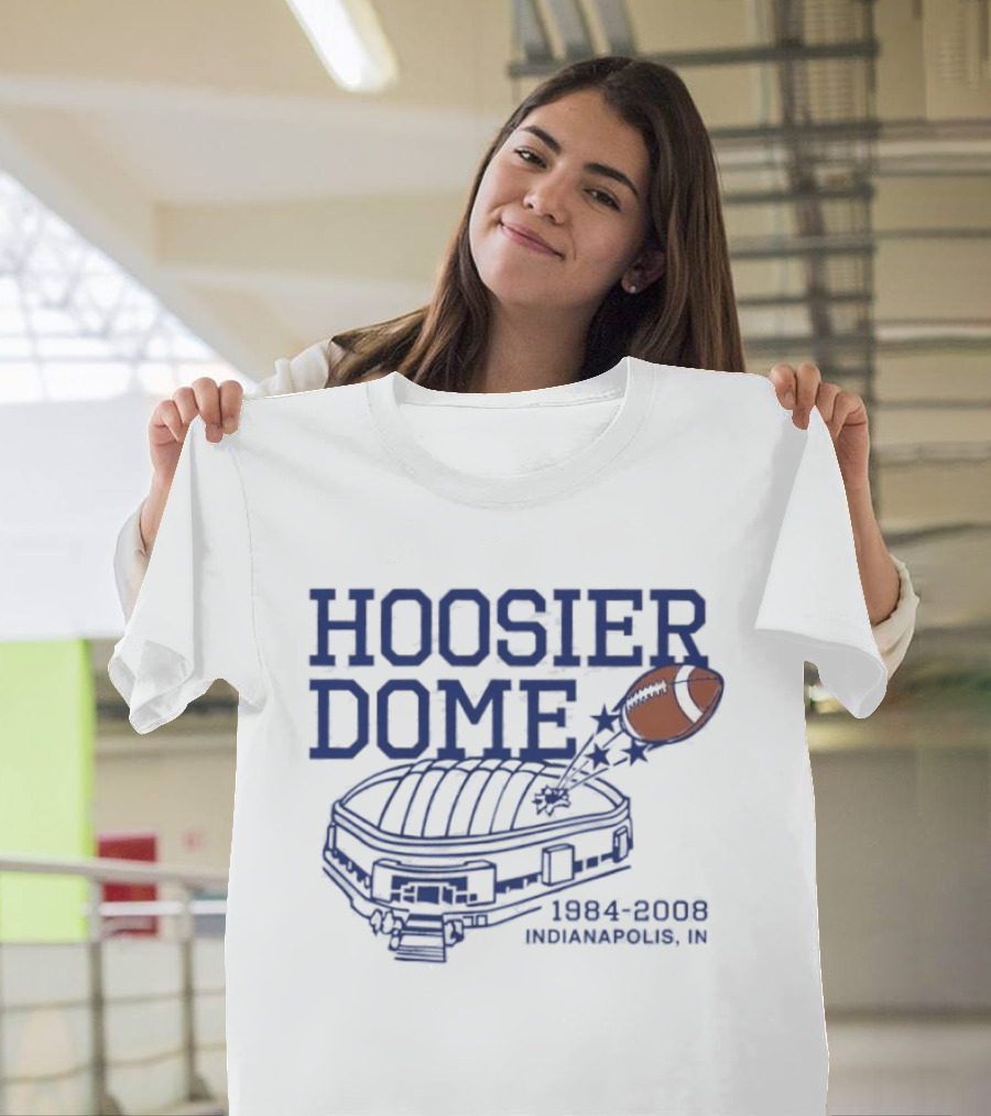 Hoosier Dome Indianapolis 1984 2008 Football Stadium Indiana T-Shirt