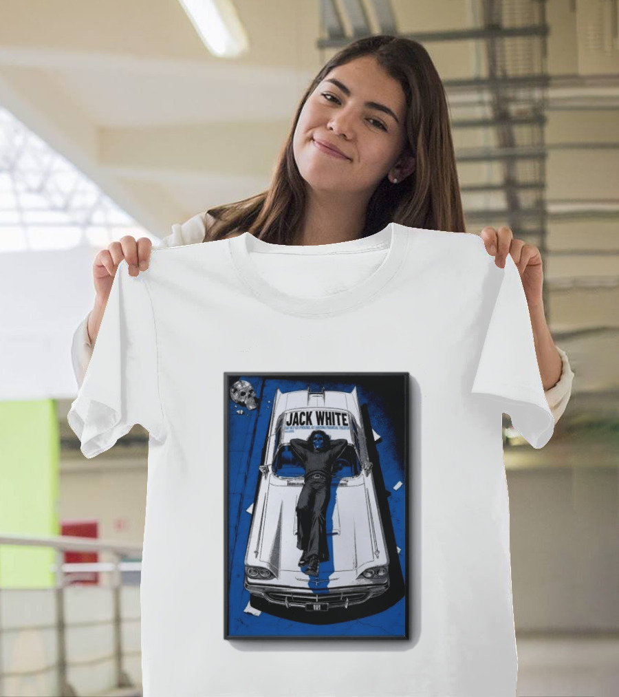 Jack White Phoenix AZ Concert October 3 2026 Classic Car And Skull T-Shirt