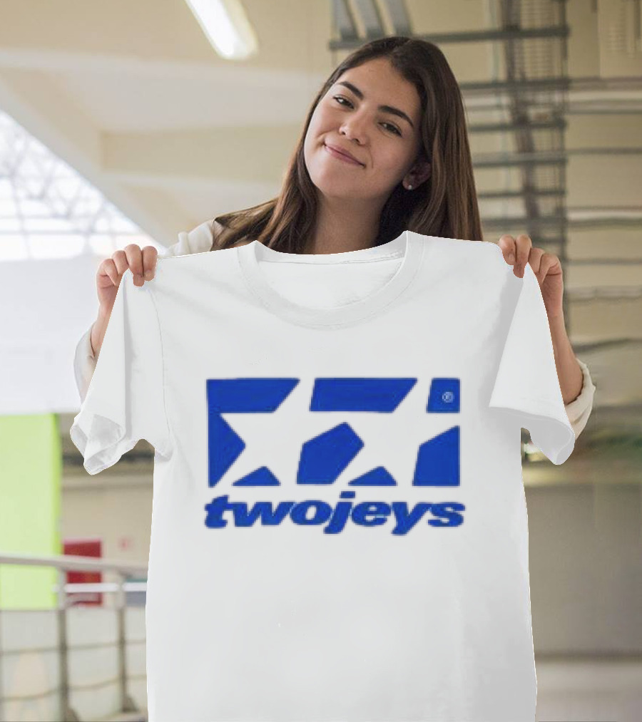 Twojeys Store Framed Blue Geometric T-Shirt