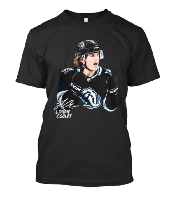 Arizona Coyotes Logan Cooley 92 Hockey Player Gesture CCM Jersey T-Shirt
