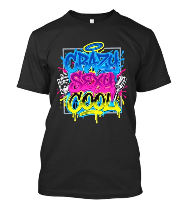 Crazy Sexy Cool Graffiti Boombox Microphone 90s R&B T-Shirt
