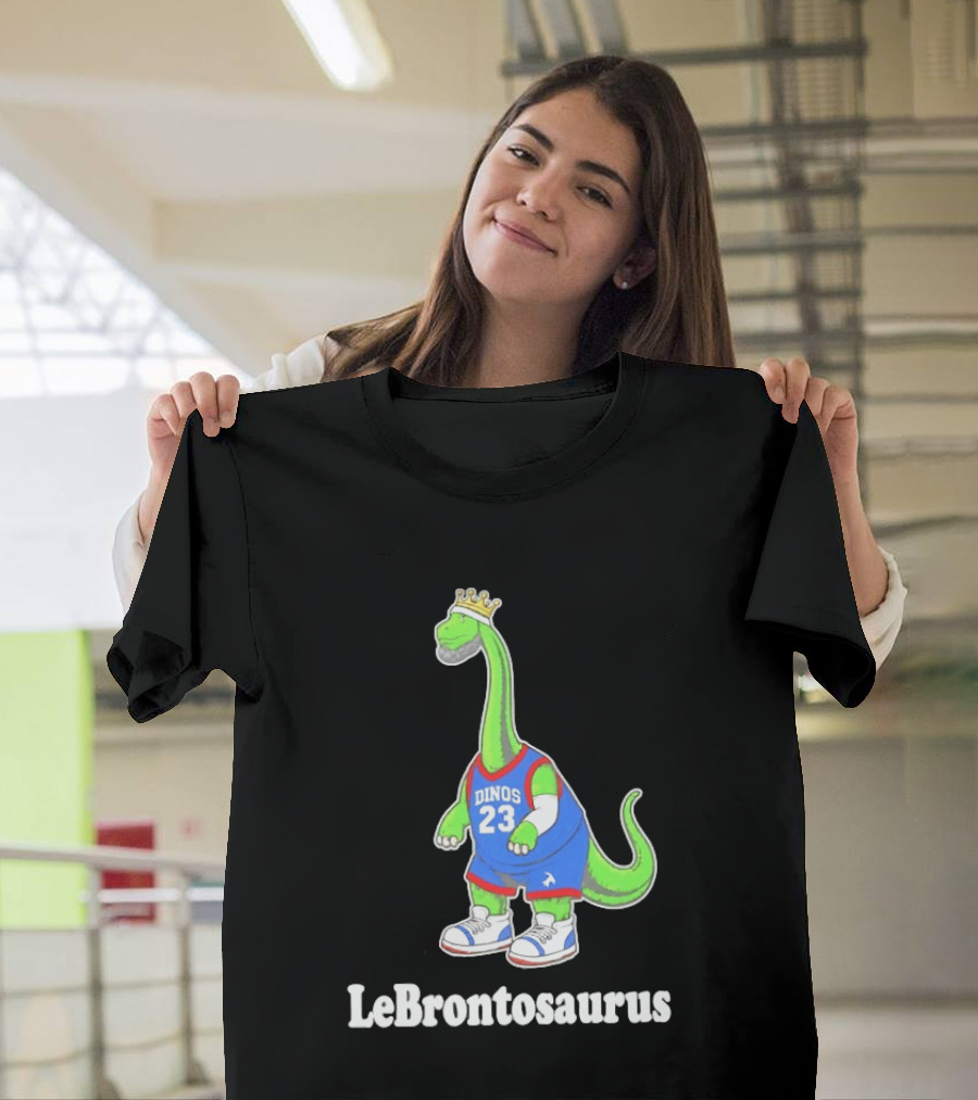 LeBrontosaurus 23 Dinos Dinosaur Basketball Crown Basketball T-Shirt
