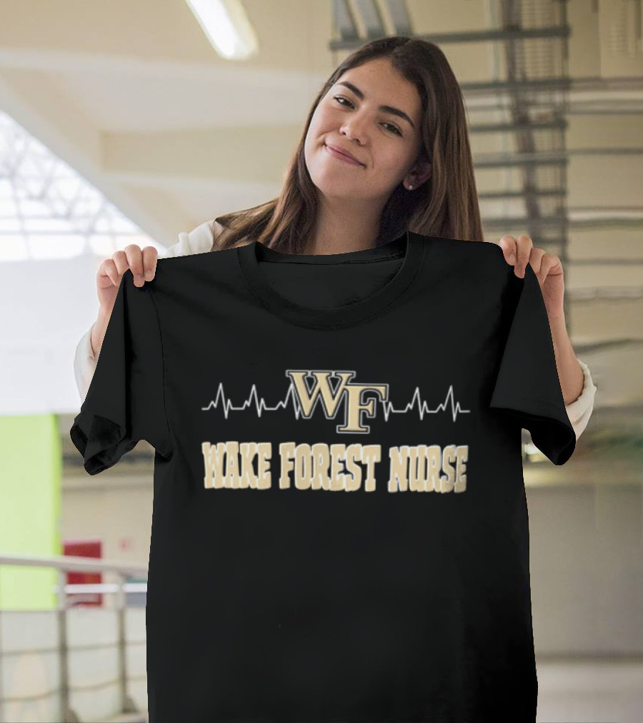 WF Wake Forest Nurse Heartbeat T-Shirt