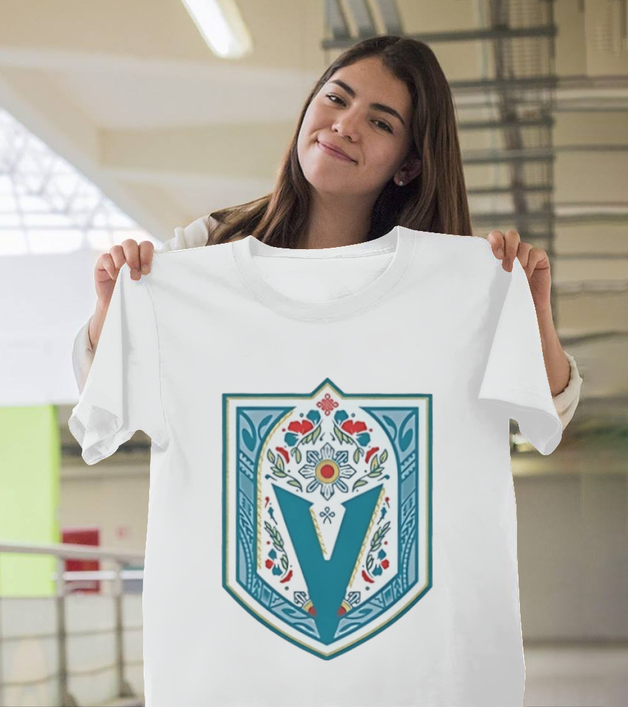 Vegas Golden Knights Floral Crest OneRealm V T-Shirt