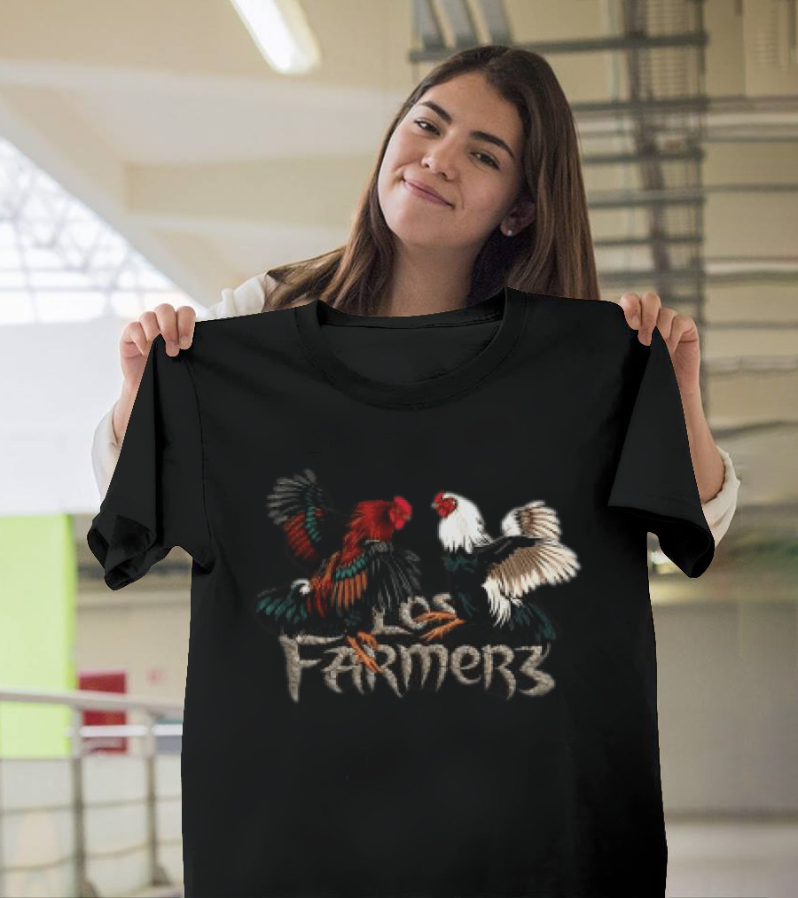 Rancho Humilde Los Farmerz Gallero Rooster T-Shirt