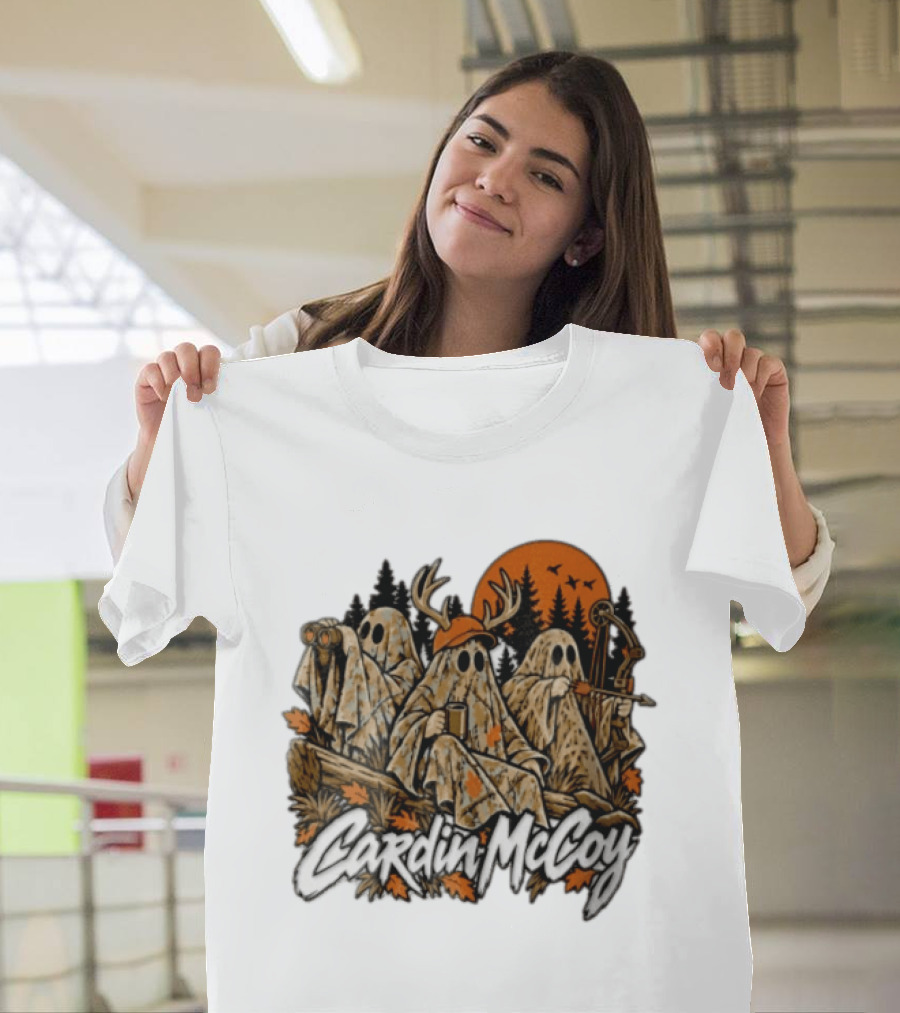 Cardin McCoy Three Ghosts Camouflage Hunting Forest Scene T-Shirt