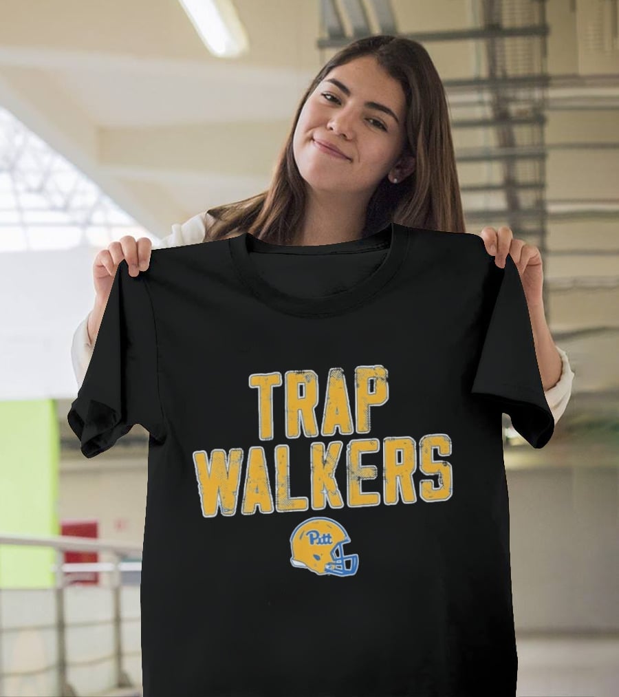 Pitt Panthers Trap Walkers Football Helmet T-Shirt