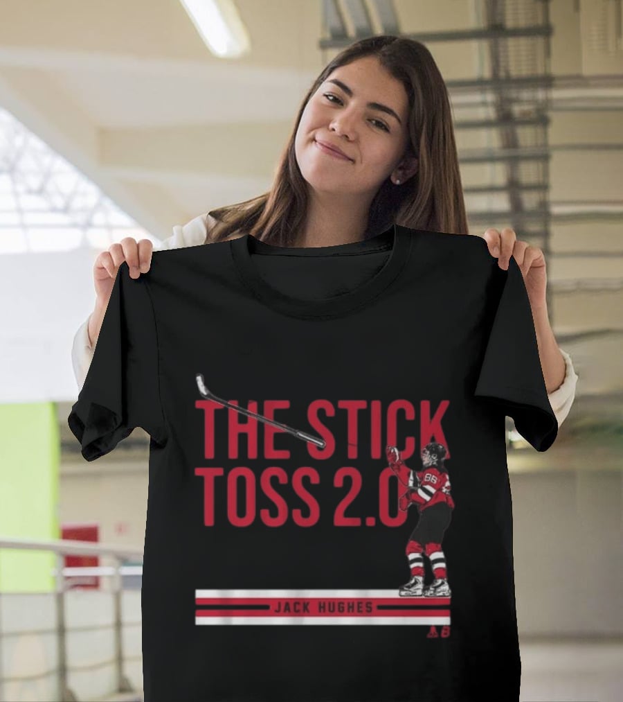 Jack Hughes The Stick Toss 2.0 Hockey Moment With Number 86 T-Shirt