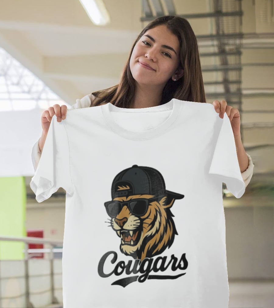 Cougars Tiger Sunglasses Baseball Cap Swagger T-Shirt