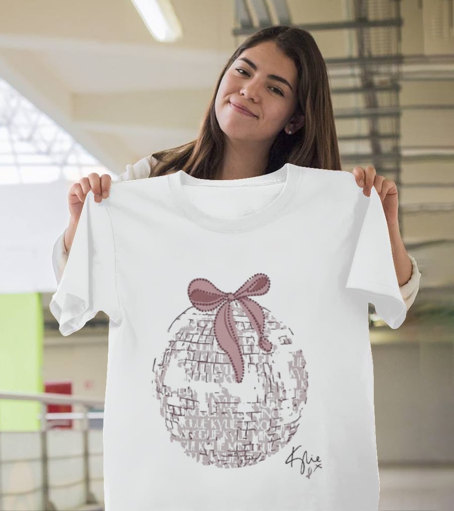 Kylie Minogue Tickled Red Ribbon Disco Text Balloon T-Shirt