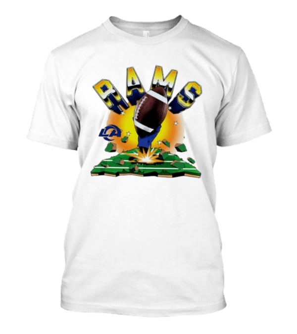 Los Angeles Rams 2026 Explode Clubhouse Football Burst T-Shirt