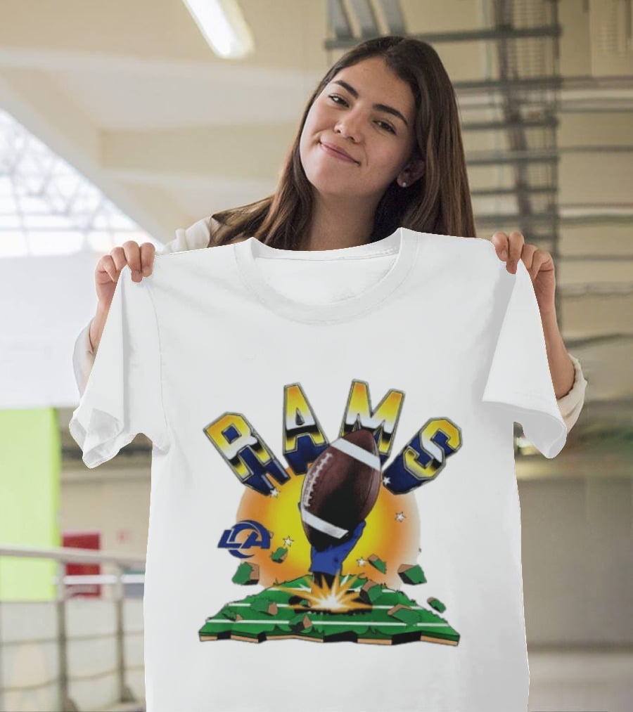 Los Angeles Rams 2026 Explode Clubhouse Football Burst T-Shirt