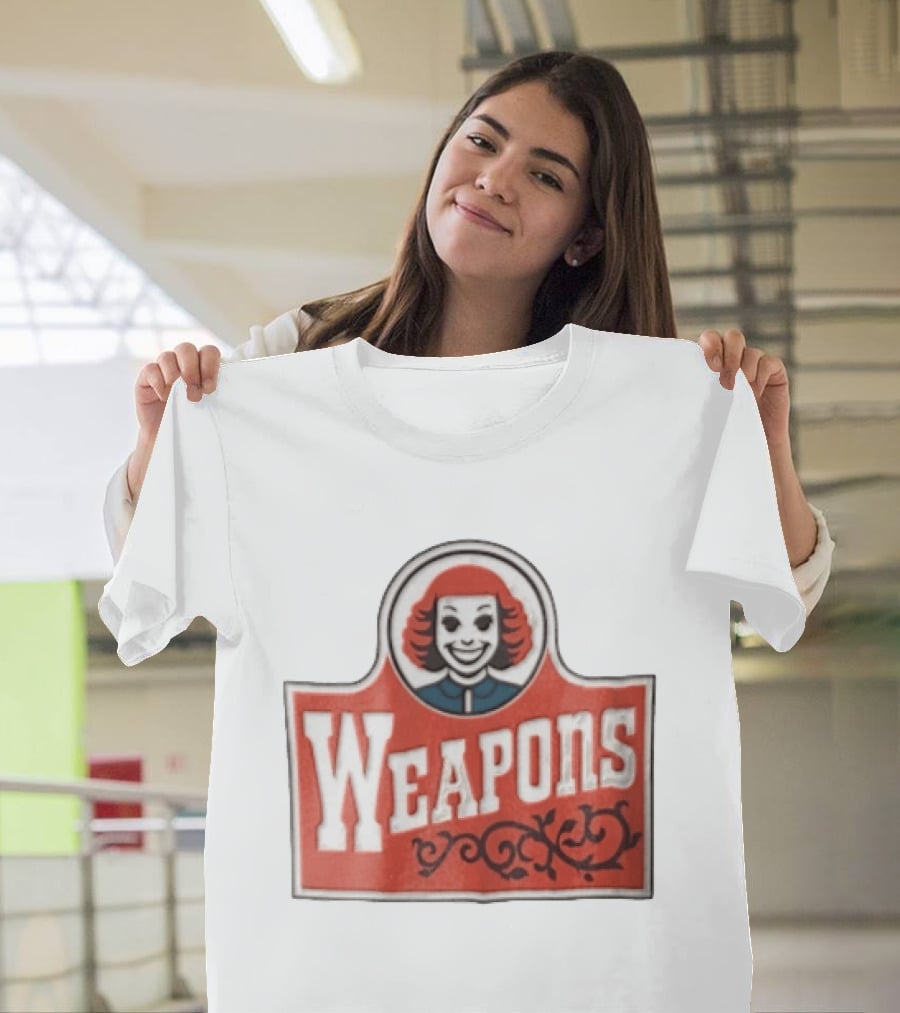 Weapons Little Audrey Face Red Whimsical Playful T-Shirt