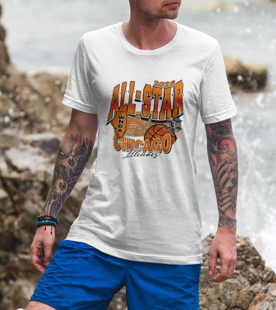 WNBA All Star 2026 Chicago Illinois Basketball Event T-Shirt