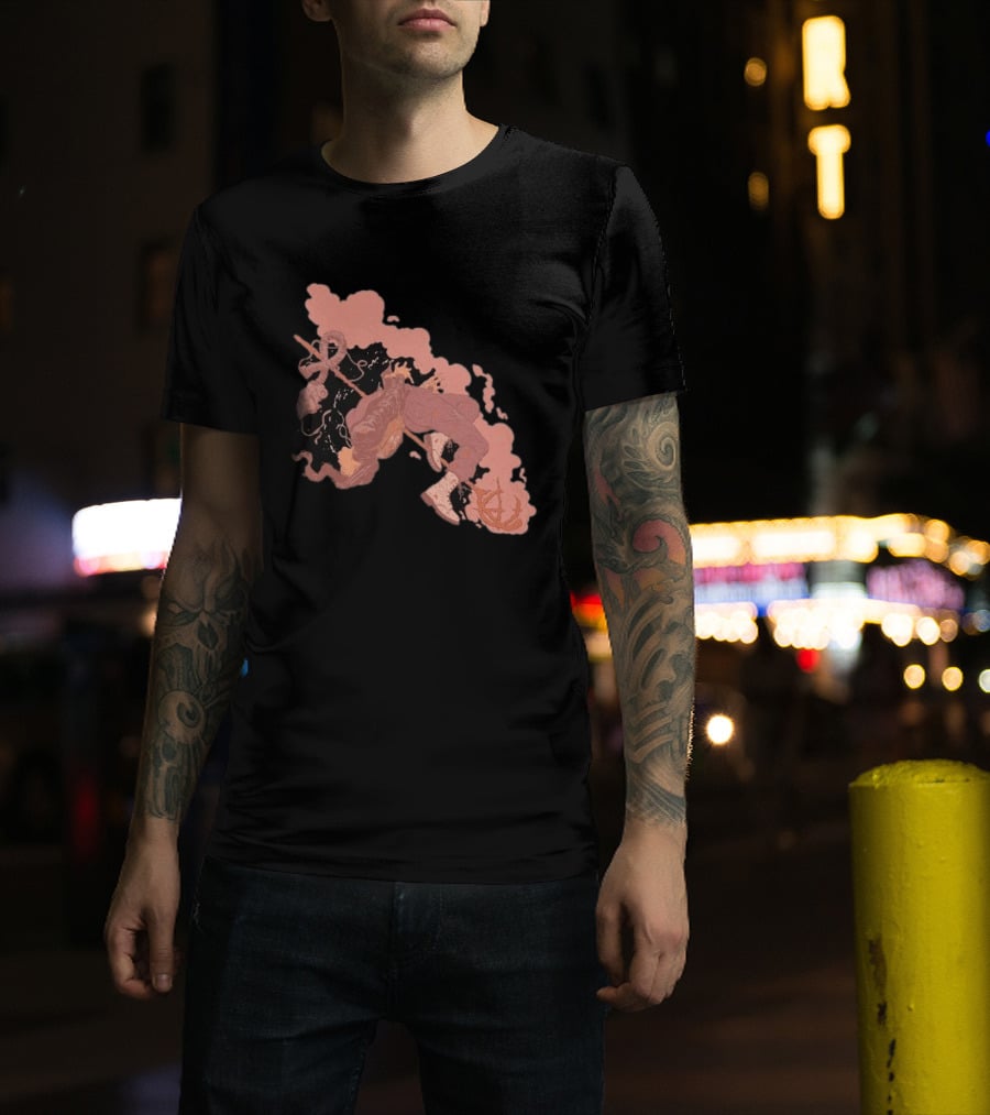 Demon Hunter Exile Warrior Art With Sword And Abstract T-Shirt