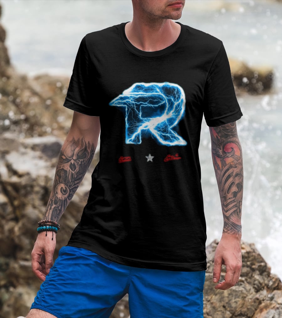 Fuerza Regida Lightning R Blue Electric Energy T-Shirt