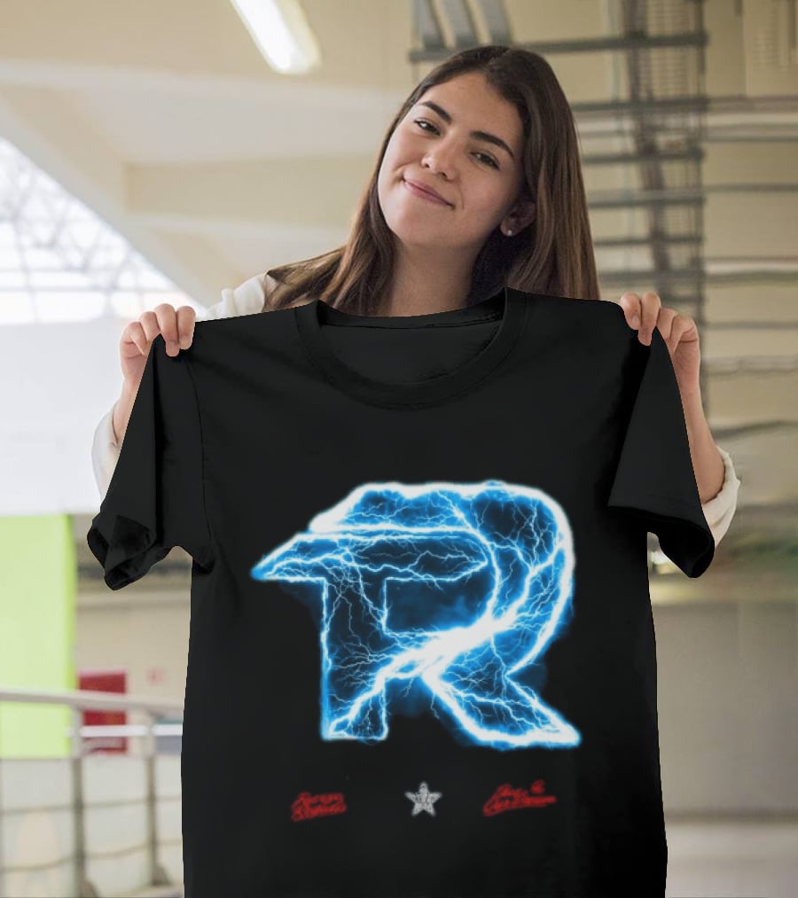 Fuerza Regida Lightning R Blue Electric Energy T-Shirt
