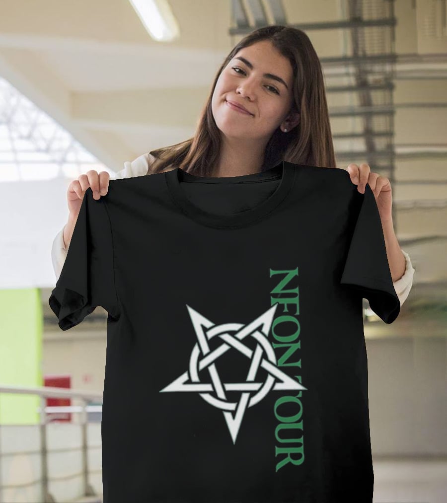 Neon Tour Interscope Store Face Burn Star T-Shirt