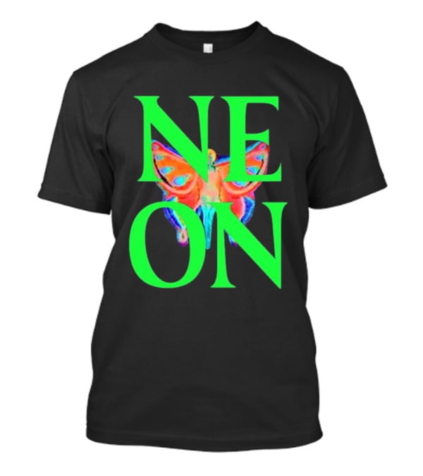 Neon Butterfly Interscope Store Colorful T-Shirt