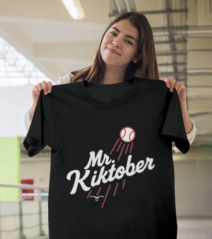 Kiké Hernández Mr Kirktober Los Angeles Dodgers Baseball T-Shirt