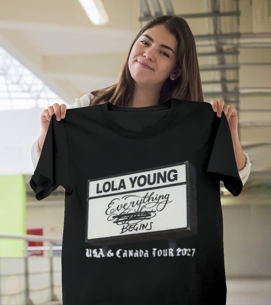 Lola Young Everything Begins USA Canada Tour 2027 T-Shirt