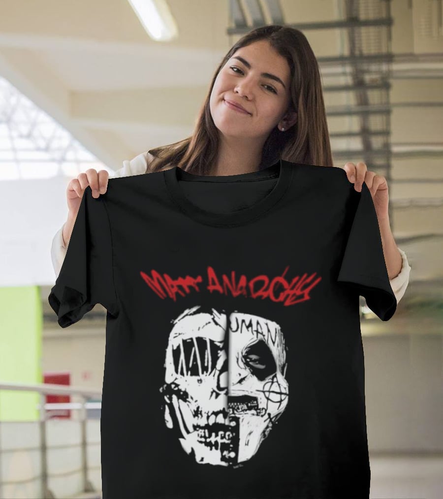 Matt Anarchy White Duality Mask T-Shirt