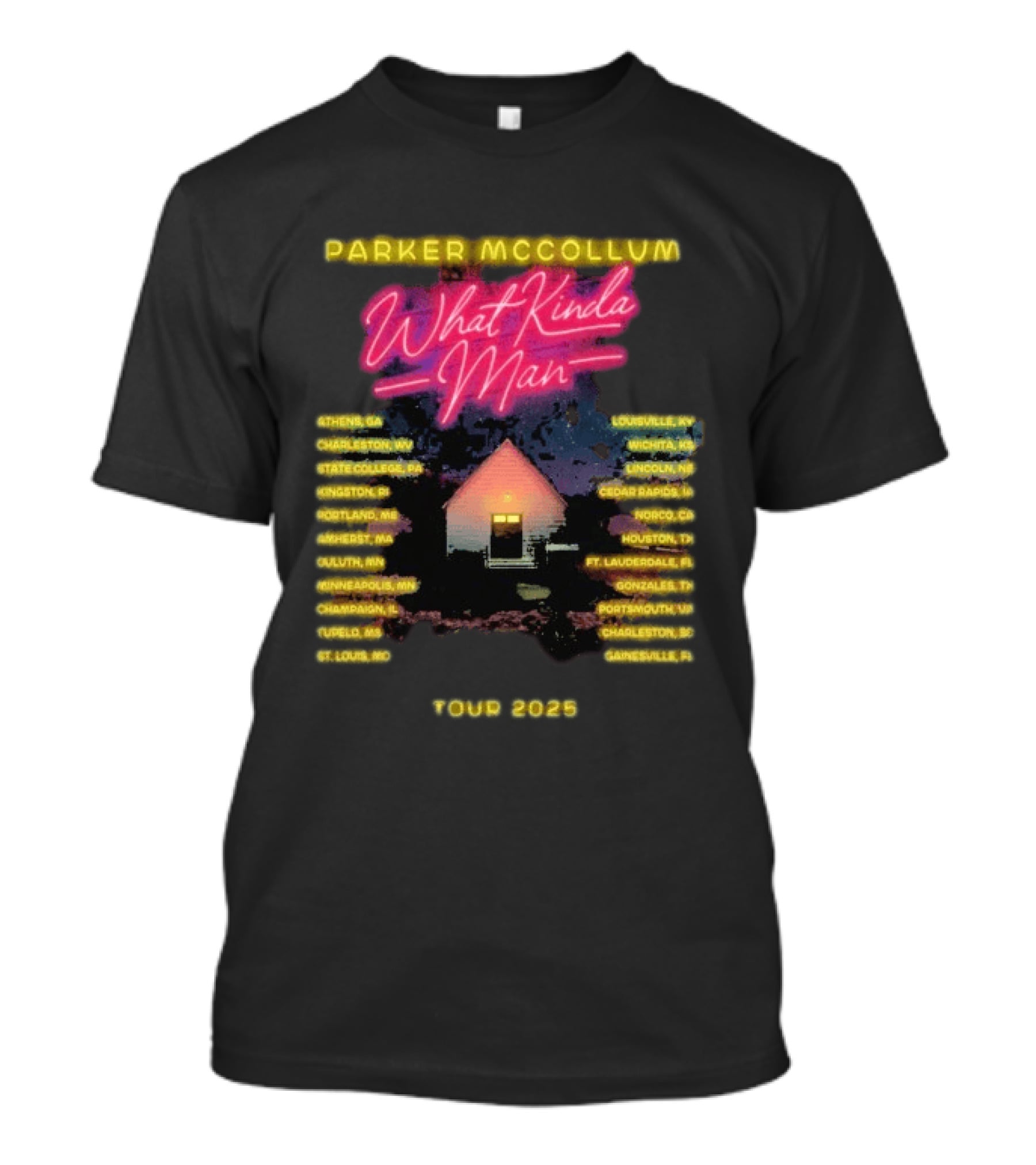 Parker McCollum What Kinda Man Tour 2025 Dates Home Venue Cities T-Shirt