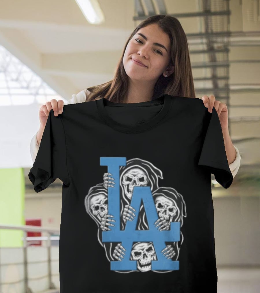 MLB Los Angeles Dodgers LA Four Grim Reapers Holding T-Shirt
