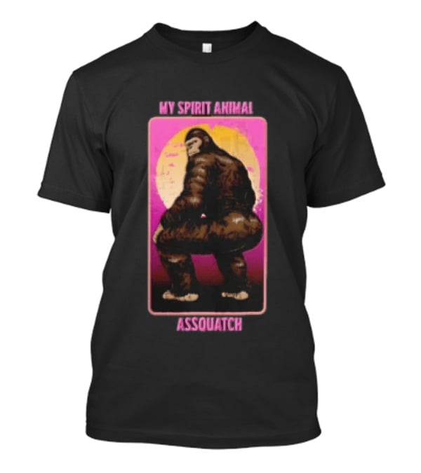 My Spirit Animal Assquatch Gorilla Twerking Retro Humorous T-Shirt