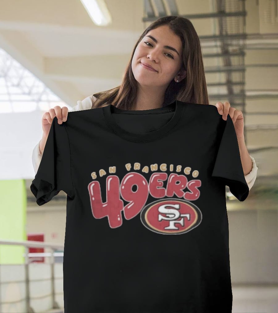 San Francisco 49ers 49 Bubble Lettering Team SF T-Shirt
