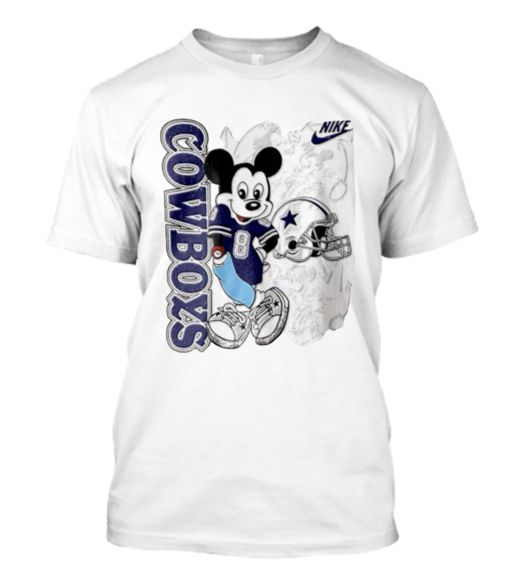 Cowboys Mickey Mouse 8 Football Jersey Cartoon Nike T-Shirt