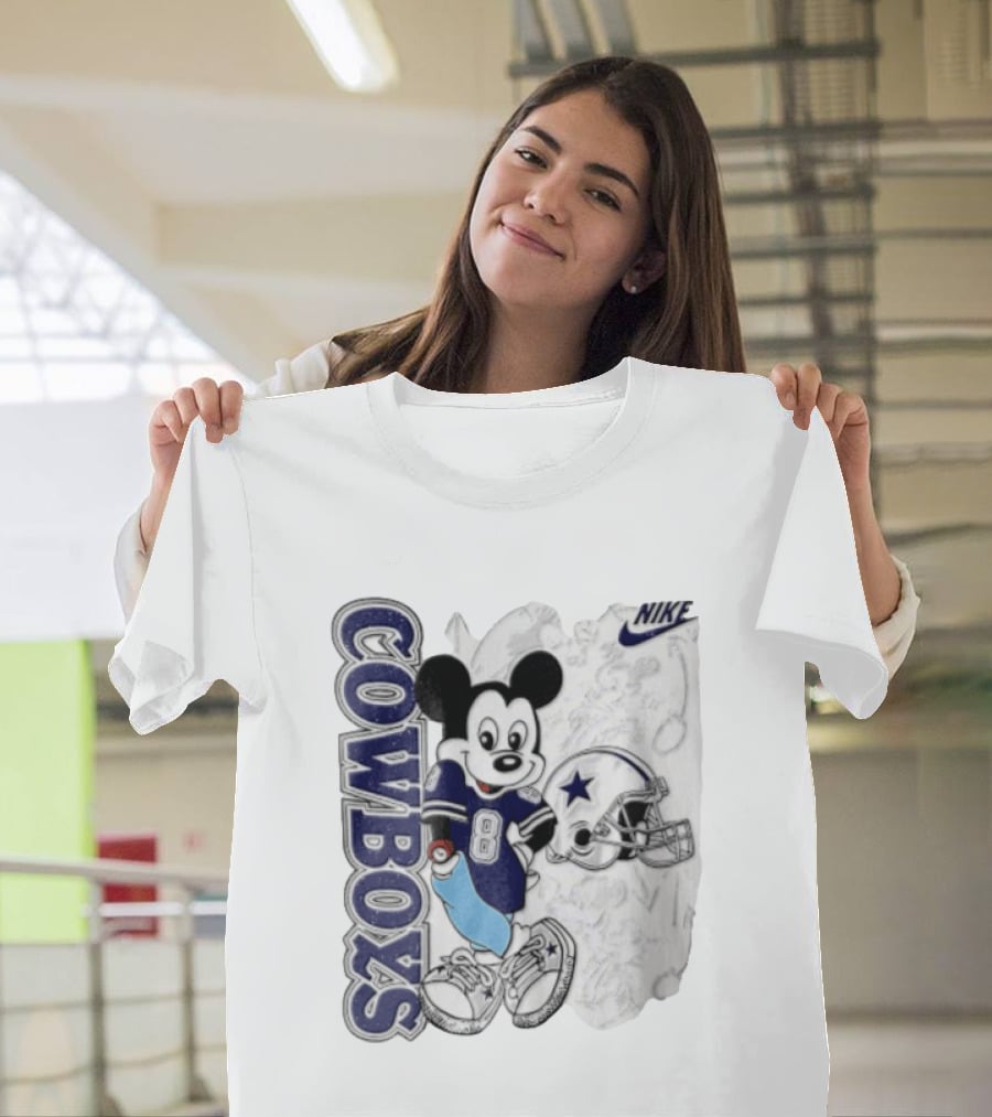 Cowboys Mickey Mouse 8 Football Jersey Cartoon Nike T-Shirt