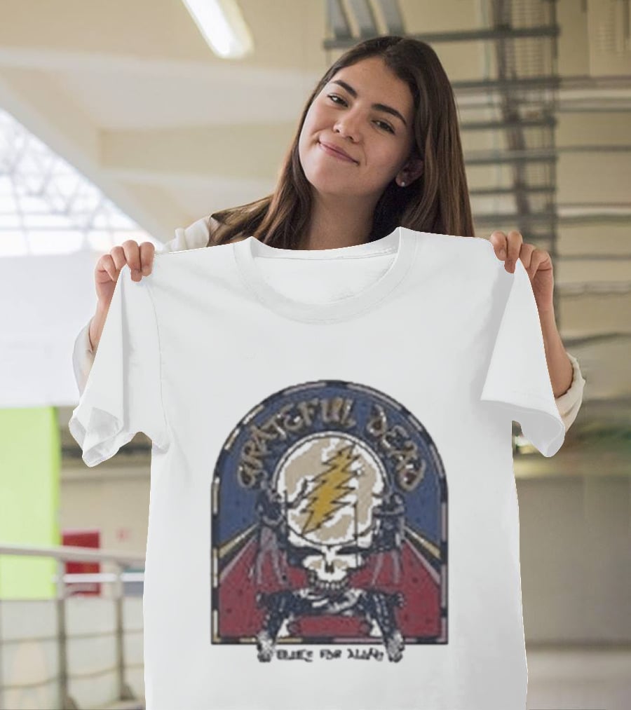 Grateful Dead Blues For Allah Skull Lightning Bolt T-Shirt