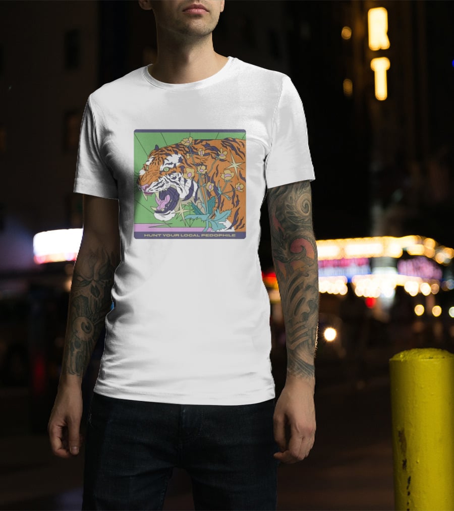 Hunt Your Local Pedophile Tiger Vintage Wildcat T-Shirt