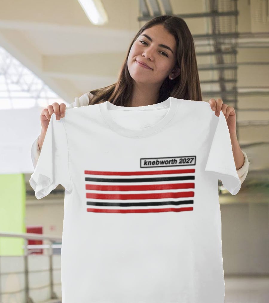 Knebworth 2027 Red And Black Horizontal Stripes T-Shirt