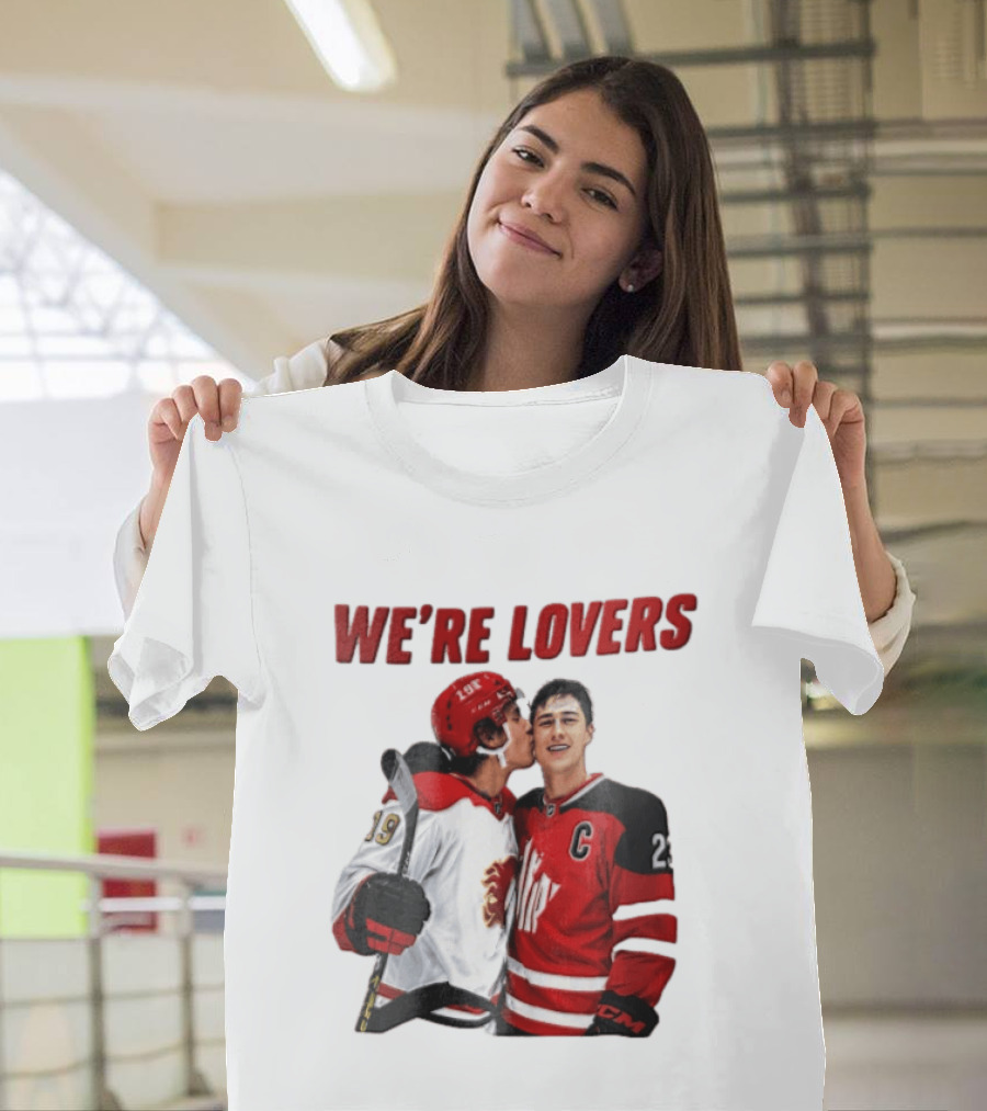 NHL Calgary Flames Matthew Tkachuk Quinn Hughes We're Lovers T-Shirt