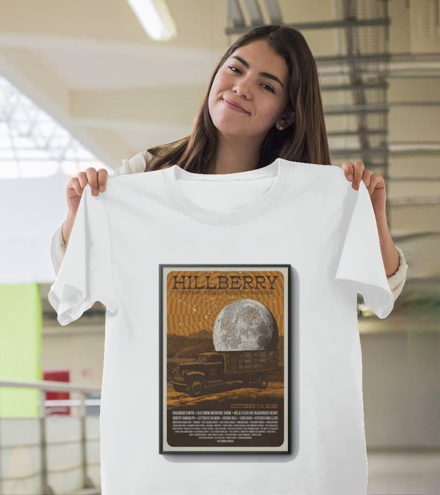 Hillberry Festival 2026 The Farm Eureka Springs Arkansas October 7 11 Railroad Earth Old Crow Medicine Show Bella Fleck T-Shirt