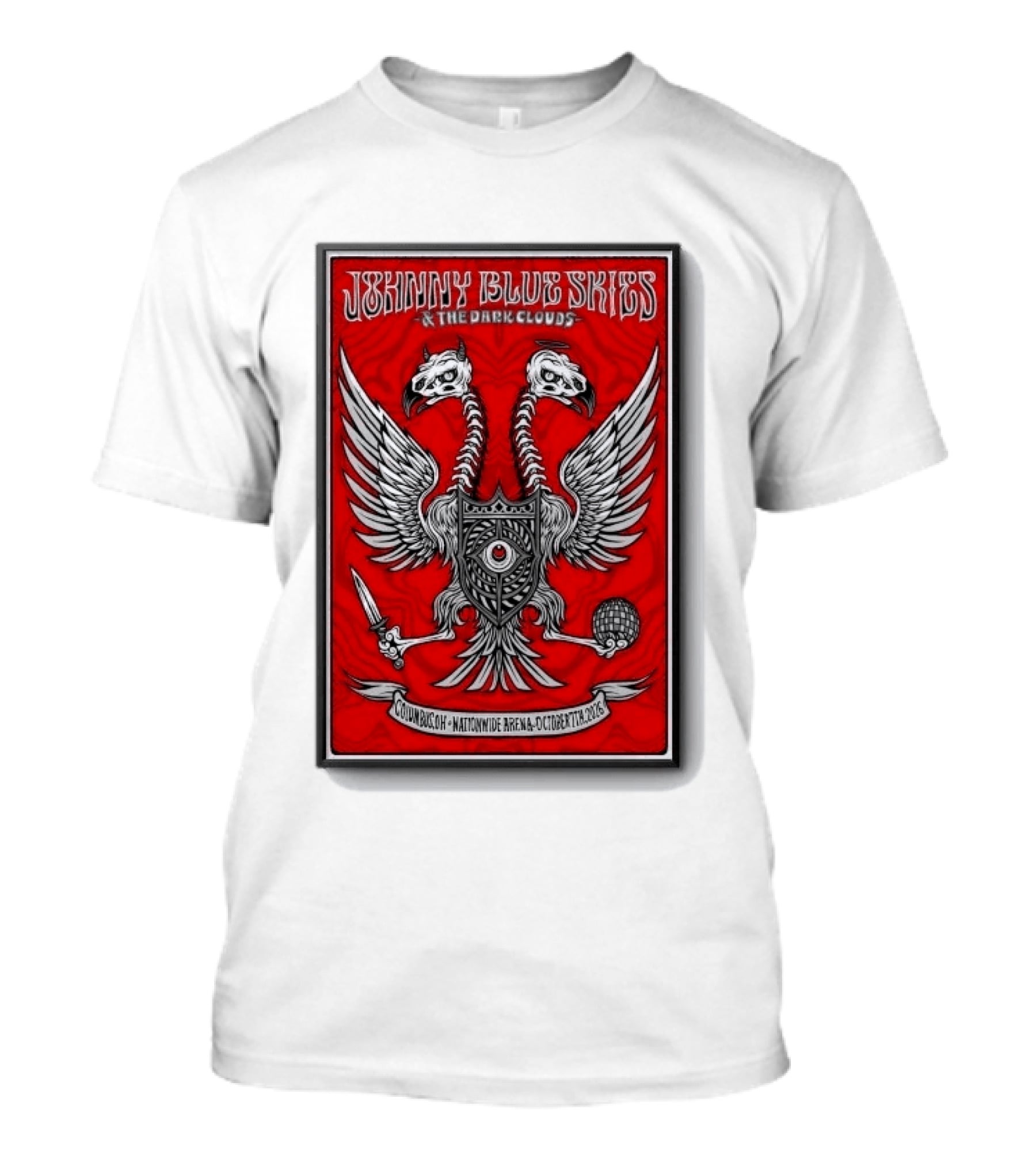 Johnny Blue Skies And The Dark Clouds Nationwide Arena Columbus OH October 7 2026 Two Headed Eagle T-Shirt