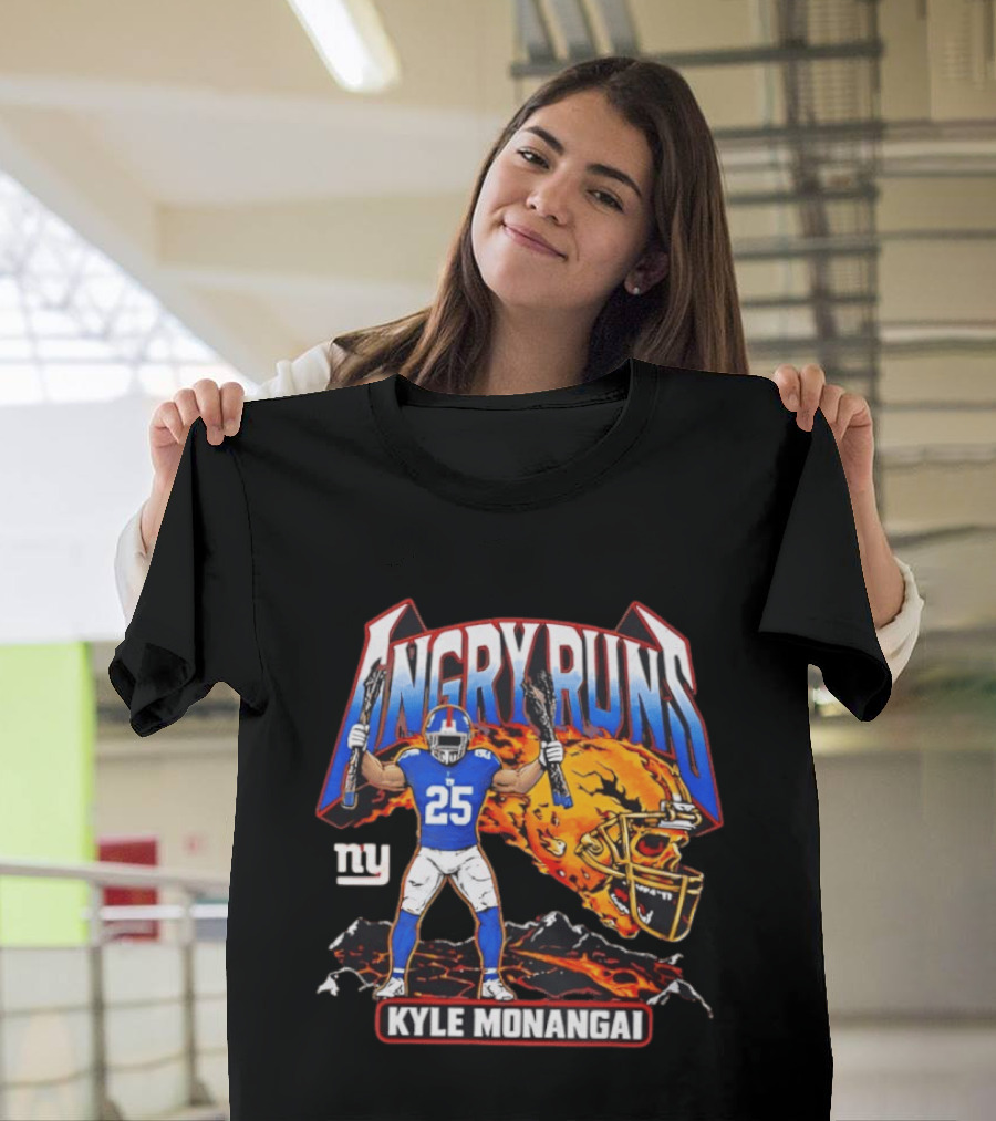 Angry Runs Kyle Monangai 25 Explosive Football T-Shirt