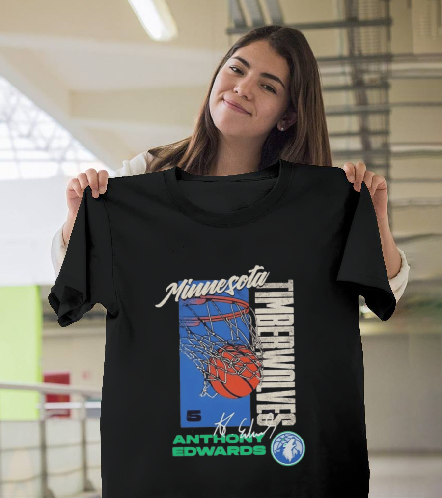 Minnesota Timberwolves Anthony Edwards 5 Basketball Team T-Shirt