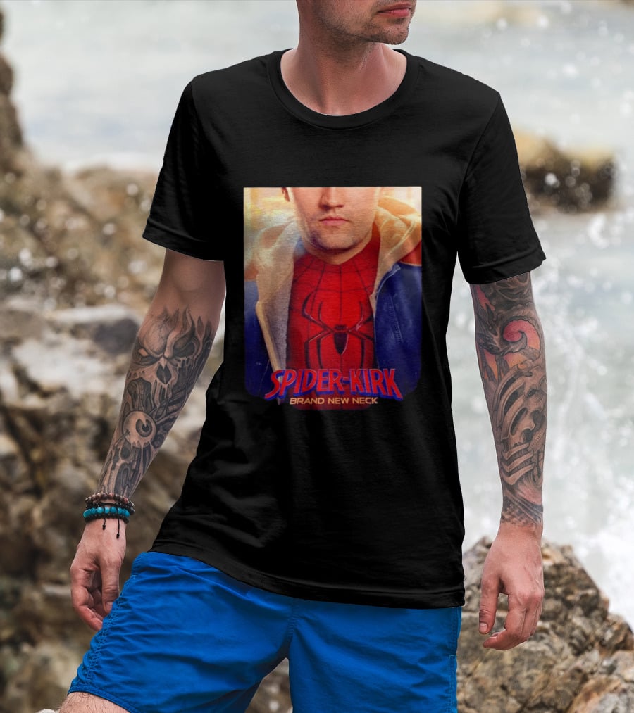 Spider Kirk Brand New Neck Spider Man X Charlie Kirk T-Shirt