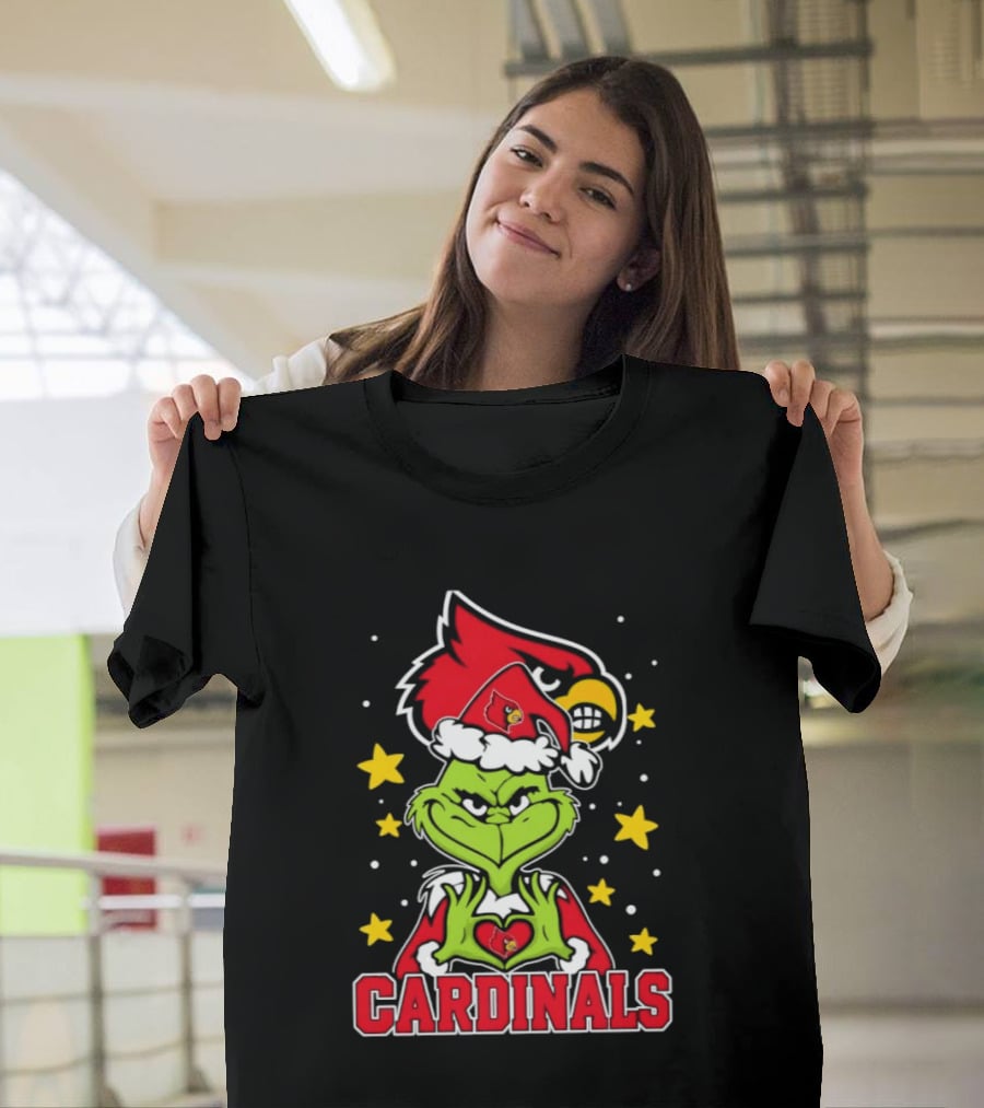 Louisville Cardinals Christmas Grinch Holiday Spirit T-Shirt