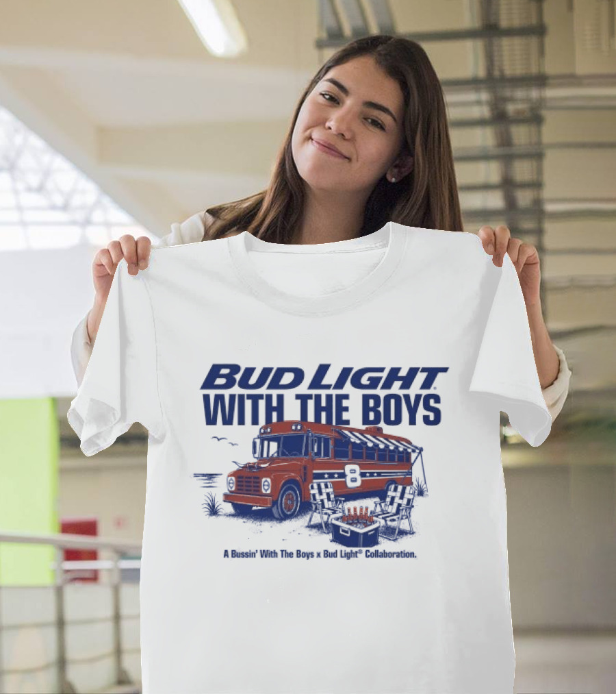 Bud Light With The Boys Beer Bus Adventure T-Shirt