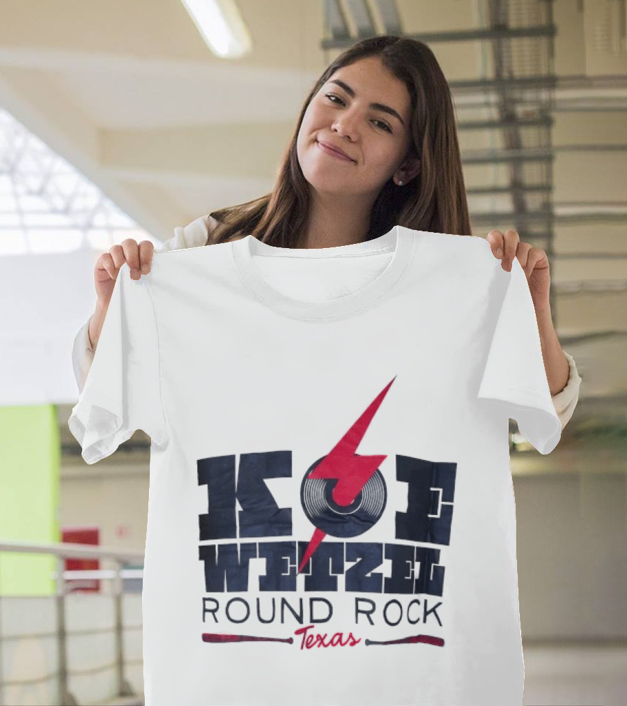 Koe Wetzel Round Rock Texas Red Lightning Bolt And Record T-Shirt