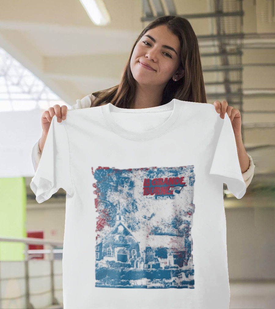 Lphf La Grande Tournee Quebec City Skyline Church Buildings T-Shirt