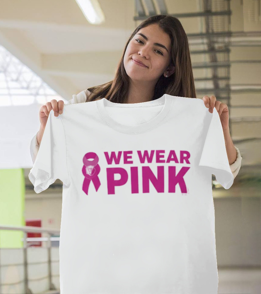 Memphis Grizzlies We Wear Pink Breast Cancer Awareness Support T-Shirt