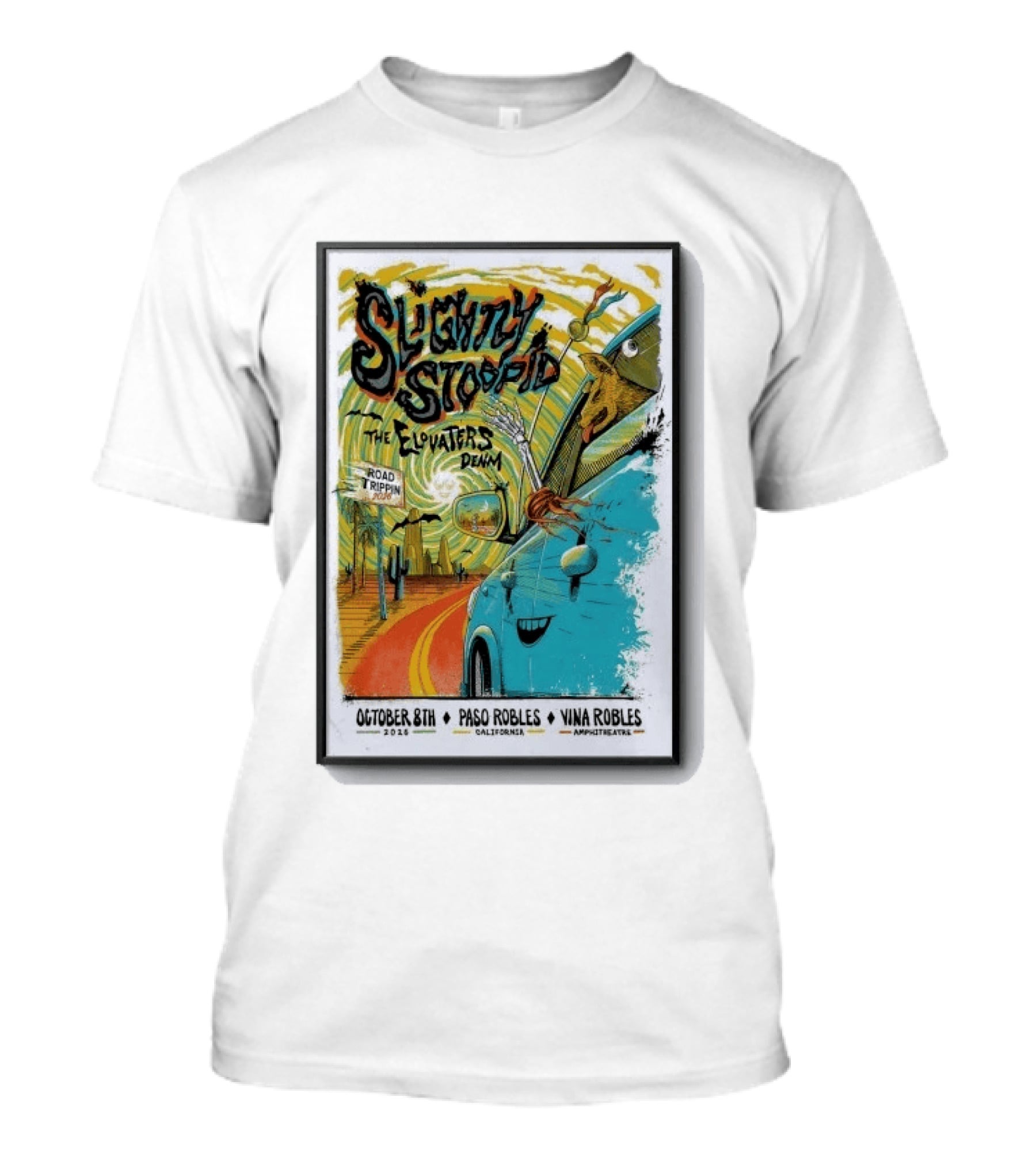 Slightly Stoopid And The Elovaters Concert Vina Robles Paso Robles CA Oct 8 2026 Road Trippin T-Shirt