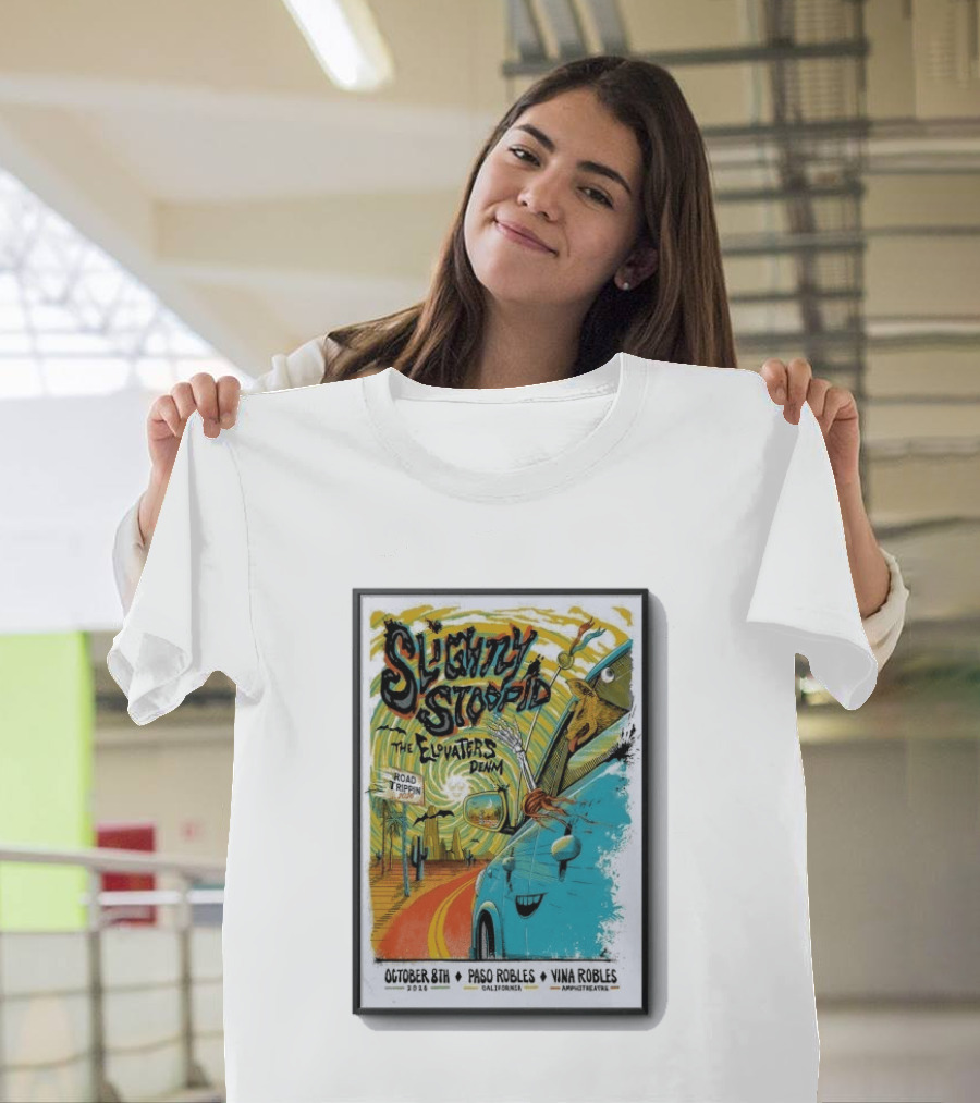 Slightly Stoopid And The Elovaters Concert Vina Robles Paso Robles CA Oct 8 2026 Road Trippin T-Shirt